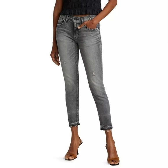 Moussy Vintage Distressed Raw Hem Jeans Size 30 - Picture 13 of 13